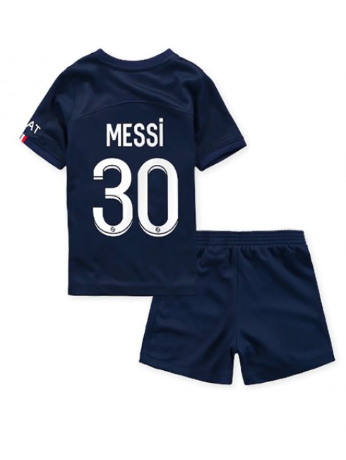 Paris Saint-Germain Lionel Messi #30 Heimtrikotsatz für Kinder 2022-23 Kurzarm (+ Kurze Hosen)